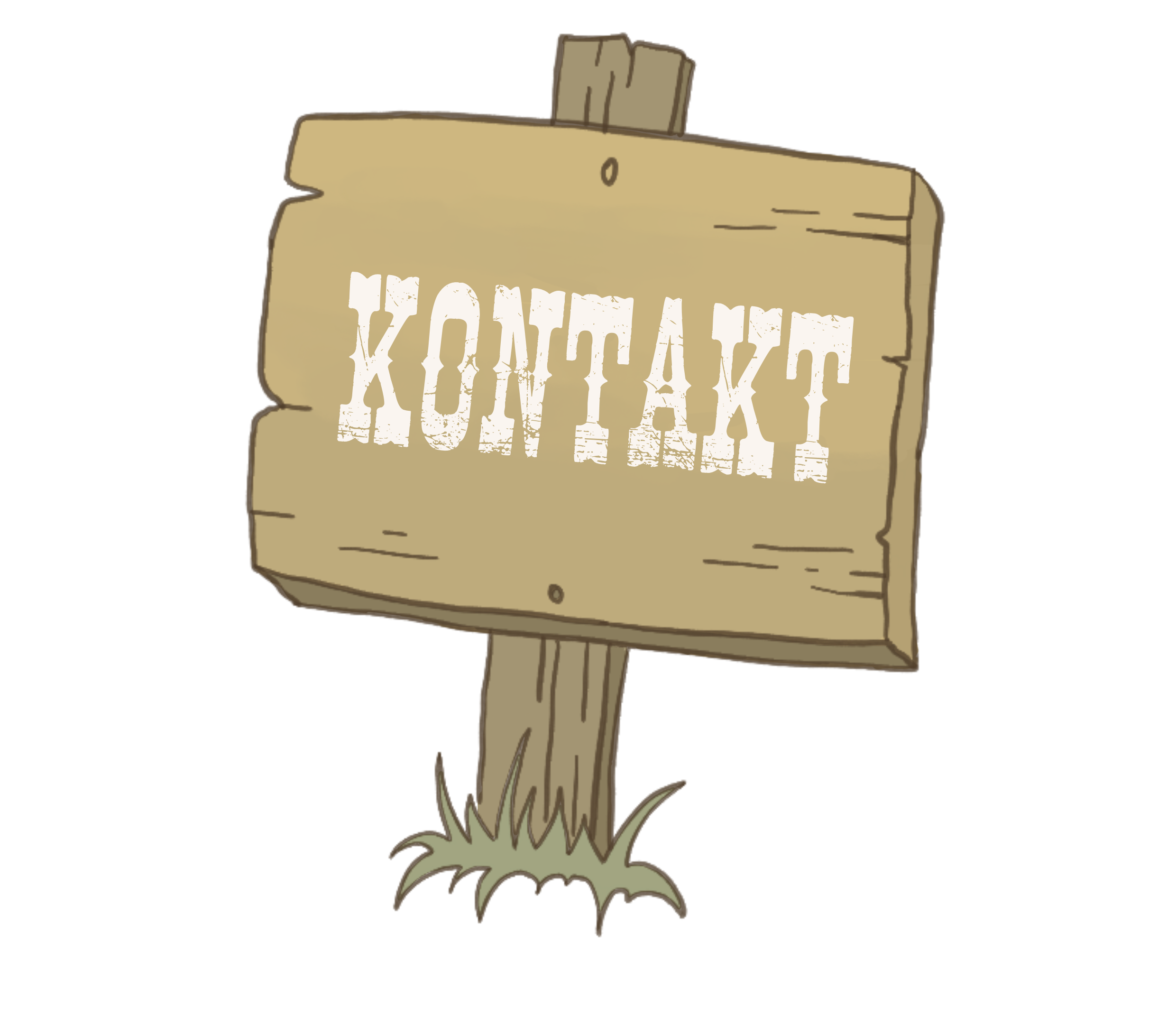 Ett skylt med texten KONTAKT